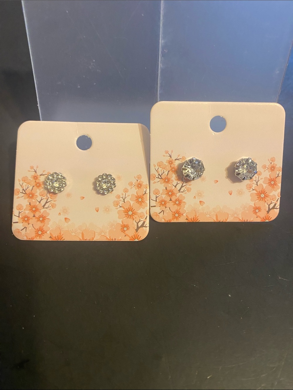 Fashion Jewelry Clear Crystal Stud Earrings Set